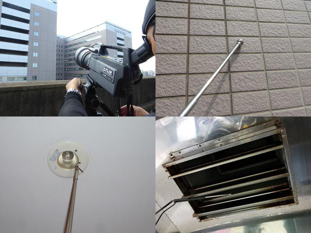 福岡県で特定建築物定期報告と赤外線診断を得意とする当社の検査の模様